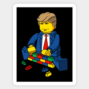 Trump Build A Wall Toy Brick Sticker